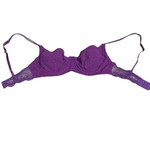 FREE PEOPLE Intimately FP Purple Lace Underwire Bra Size 32d